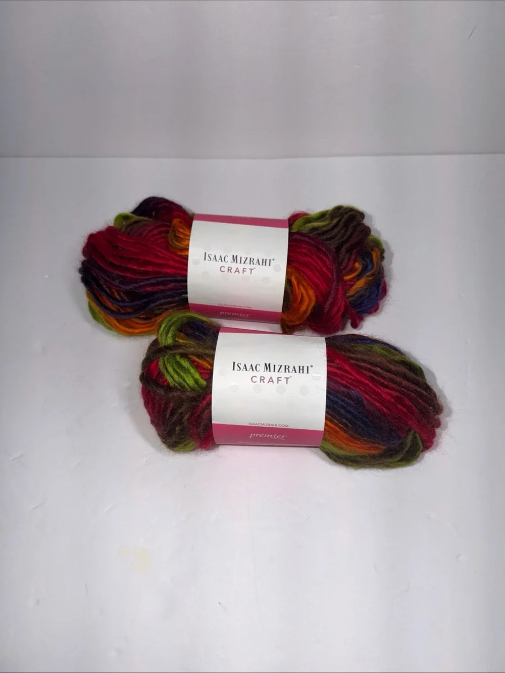 Isaac Mizrahi Craft Multicolor Chunky Yarn - Red, Green, Orange, Purple NWT